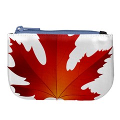 Autumn Maple Leaf Clip Art Large Coin Purse by BangZart