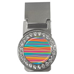 Colorful Horizontal Lines Background Money Clips (cz)  by TastefulDesigns