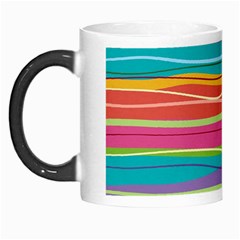 Colorful Horizontal Lines Background Morph Mugs by TastefulDesigns