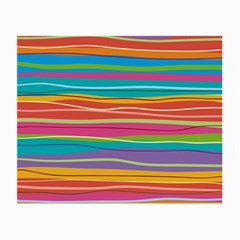 Colorful Horizontal Lines Background Small Glasses Cloth (2-side) by TastefulDesigns