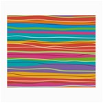 Colorful horizontal lines background Small Glasses Cloth (2-Side) Front