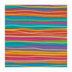 Colorful horizontal lines background Medium Glasses Cloth (2-Side) Front