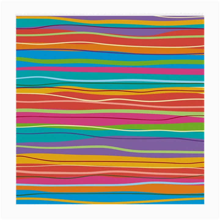 Colorful horizontal lines background Medium Glasses Cloth (2-Side)