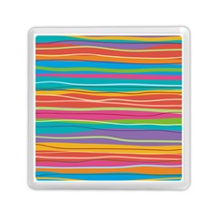 Colorful Horizontal Lines Background Memory Card Reader (square)  by TastefulDesigns