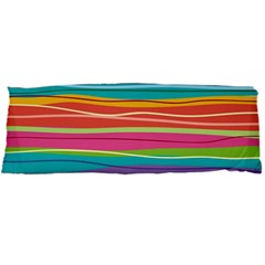 Colorful Horizontal Lines Background Body Pillow Case Dakimakura (two Sides) by TastefulDesigns