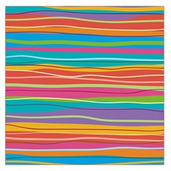 Colorful Horizontal Lines Background Large Satin Scarf (square) by TastefulDesigns