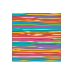 Colorful Horizontal Lines Background Satin Bandana Scarf by TastefulDesigns