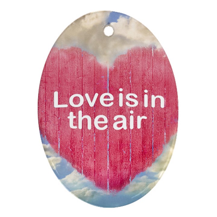 Love Concept Poster Design Ornament (Oval)