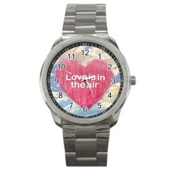 Love Concept Poster Design Sport Metal Watch by dflcprints