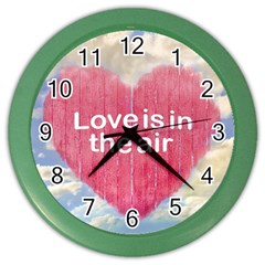 Love Concept Poster Design Color Wall Clocks by dflcprints