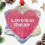 Love Concept Poster Design Snowflake Ornament (Two Sides) Front