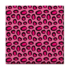 Cute Pink Animal Pattern Background Tile Coasters by TastefulDesigns