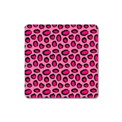 Cute Pink Animal Pattern Background Square Magnet by TastefulDesigns