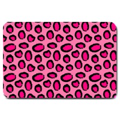 Cute Pink Animal Pattern Background Large Doormat  by TastefulDesigns