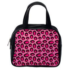 Cute Pink Animal Pattern Background Classic Handbags (one Side)