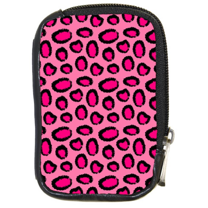 Cute pink animal pattern background Compact Camera Cases