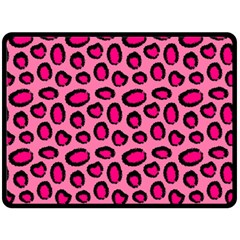 Cute Pink Animal Pattern Background Fleece Blanket (large)  by TastefulDesigns