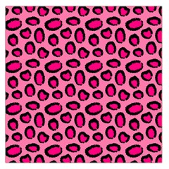 Cute Pink Animal Pattern Background Large Satin Scarf (square) by TastefulDesigns