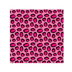 Cute Pink Animal Pattern Background Small Satin Scarf (square) by TastefulDesigns