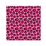 Cute pink animal pattern background Small Satin Scarf (Square) Front