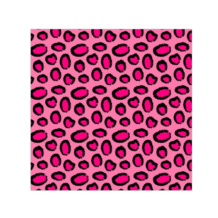 Cute pink animal pattern background Small Satin Scarf (Square)