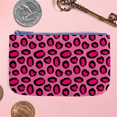 Cute Pink Animal Pattern Background Large Coin Purse