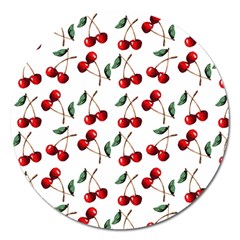 Cherry Red Magnet 5  (round) by Kathrinlegg