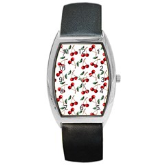 Cherry Red Barrel Style Metal Watch by Kathrinlegg