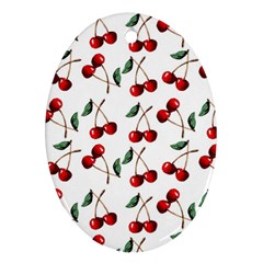 Cherry Red Oval Ornament (two Sides)