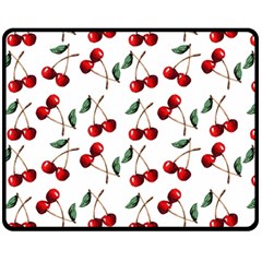 Cherry Red Fleece Blanket (medium)  by Kathrinlegg