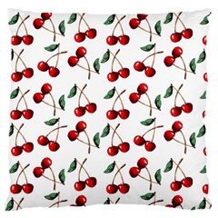 Cherry Red Large Flano Cushion Case (one Side) by Kathrinlegg