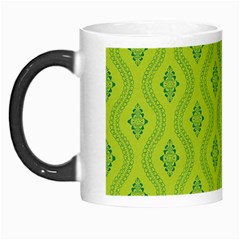 Decorative Green Pattern Background  Morph Mugs by TastefulDesigns