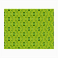 Decorative Green Pattern Background  Small Glasses Cloth by TastefulDesigns