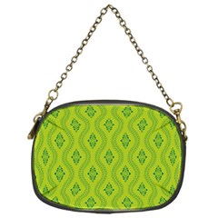 Decorative Green Pattern Background  Chain Purses (one Side)  by TastefulDesigns