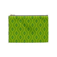 Decorative Green Pattern Background  Cosmetic Bag (medium) 