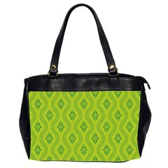 Decorative Green Pattern Background  Office Handbags (2 Sides)  by TastefulDesigns