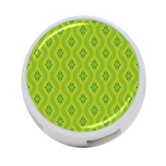 Decorative Green Pattern Background  4-port Usb Hub (one Side) by TastefulDesigns