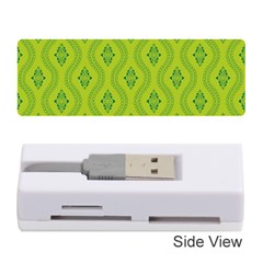 Decorative Green Pattern Background  Memory Card Reader (stick)  by TastefulDesigns