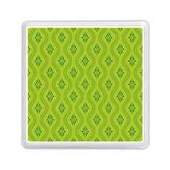 Decorative Green Pattern Background  Memory Card Reader (square)  by TastefulDesigns