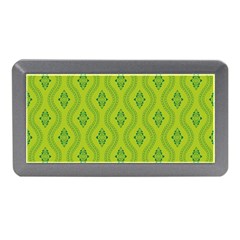 Decorative Green Pattern Background  Memory Card Reader (mini) by TastefulDesigns