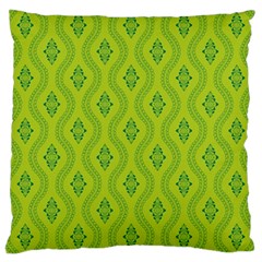 Decorative Green Pattern Background  Large Cushion Case (one Side) by TastefulDesigns