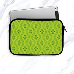 Decorative Green Pattern Background  Apple Ipad Mini Zipper Cases by TastefulDesigns