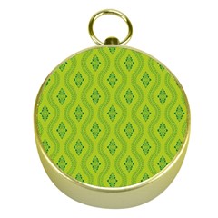 Decorative Green Pattern Background  Gold Compasses by TastefulDesigns