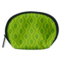 Decorative Green Pattern Background  Accessory Pouches (medium) 