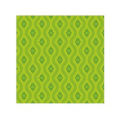 Decorative Green Pattern Background  Small Satin Scarf (square) by TastefulDesigns