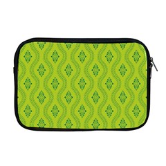 Decorative Green Pattern Background  Apple Macbook Pro 17  Zipper Case by TastefulDesigns