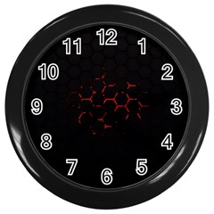 Abstract Pattern Honeycomb Wall Clocks (black) by BangZart