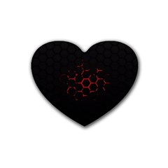 Abstract Pattern Honeycomb Rubber Coaster (heart)  by BangZart