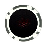 Abstract Pattern Honeycomb Poker Chip Card Guard Back