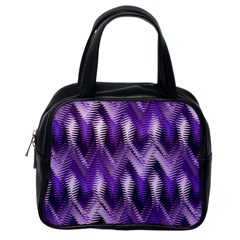 Purple Wavy Classic Handbags (one Side) by KirstenStar